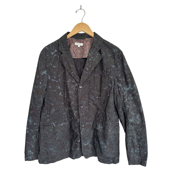 Engineered Garments Blazer Navy Marbled Cotton Notch Lapel Jacket Size Large - Picture 6 of 15